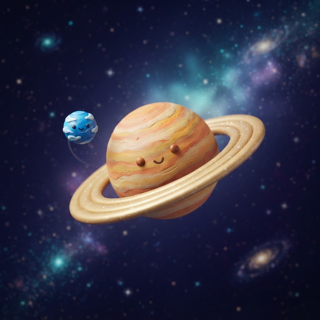 Saturno e seus anéis